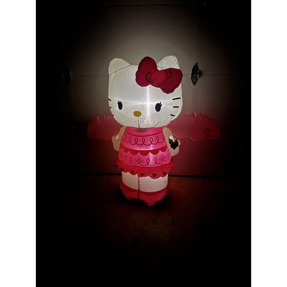 Hello Kitty Sanrio Gemmy 4' Airblown Inflatable Angel Cherub w/ LED Lights NIB - Picture 2 of 2